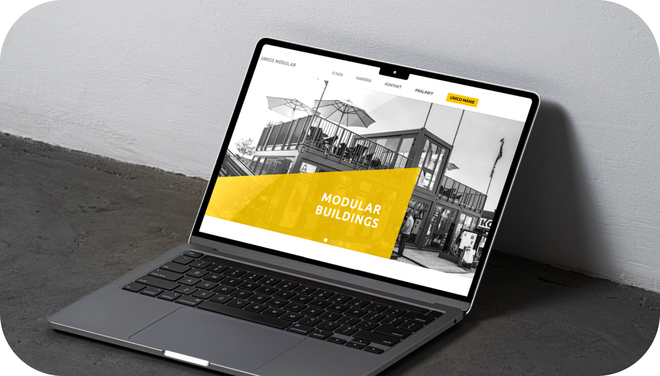 Unico Modular website mockup