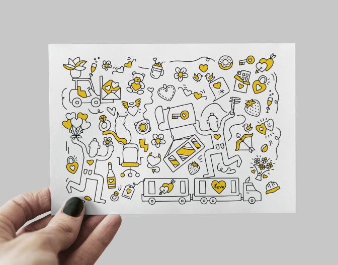 Valentine's Day postcard