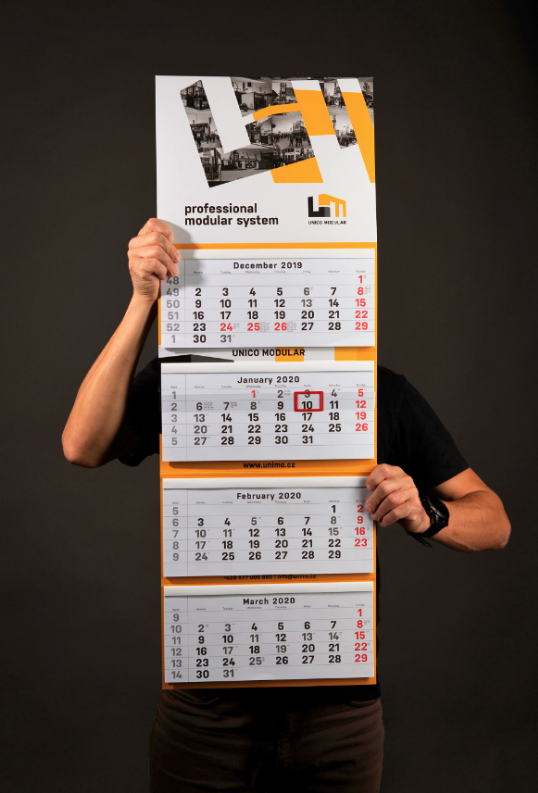 Unico Modular branded calendar