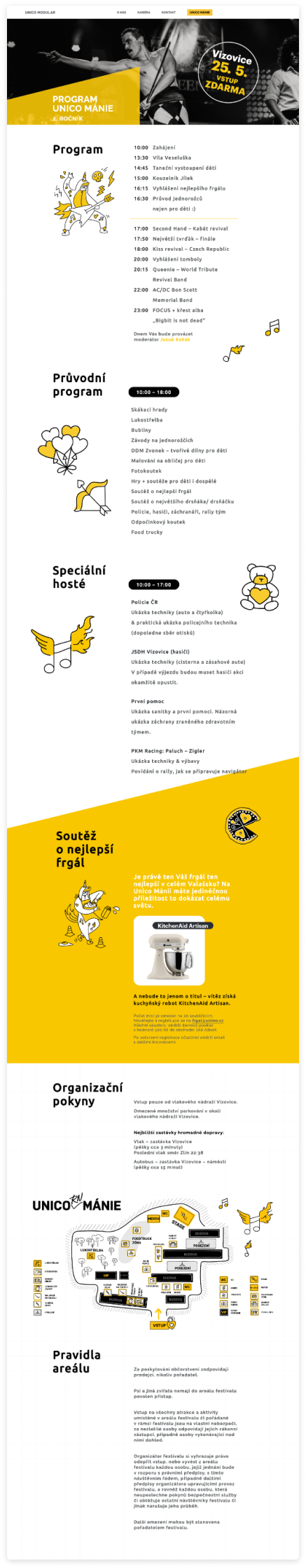 Unico website pages